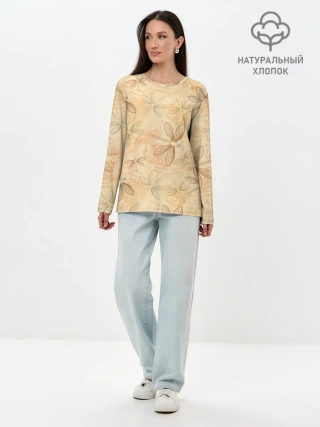 Лонгслив женский. Хлопок / Стрекоза