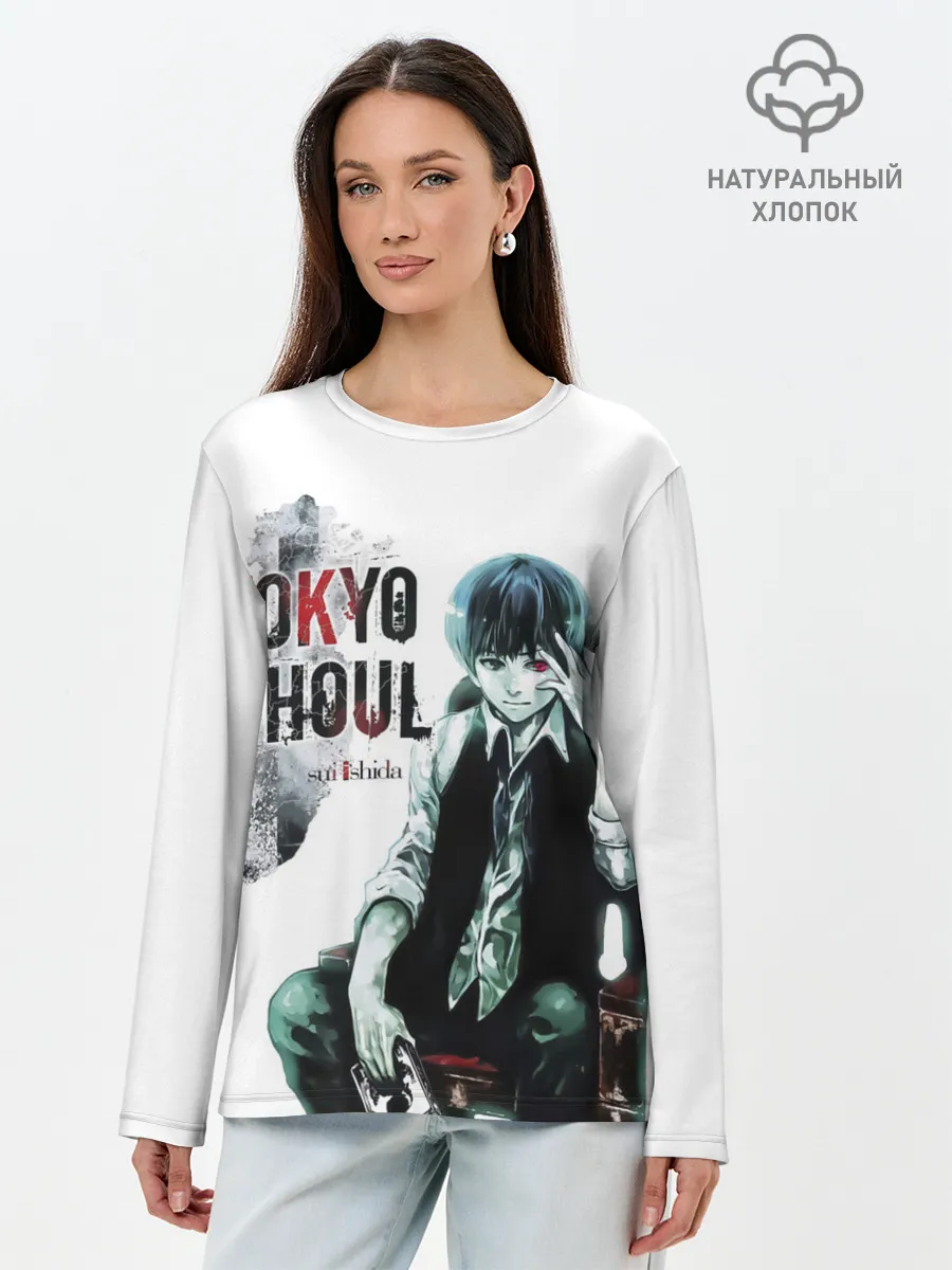 Лонгслив женский. Хлопок / Tokyo Ghoul Sui Ishida