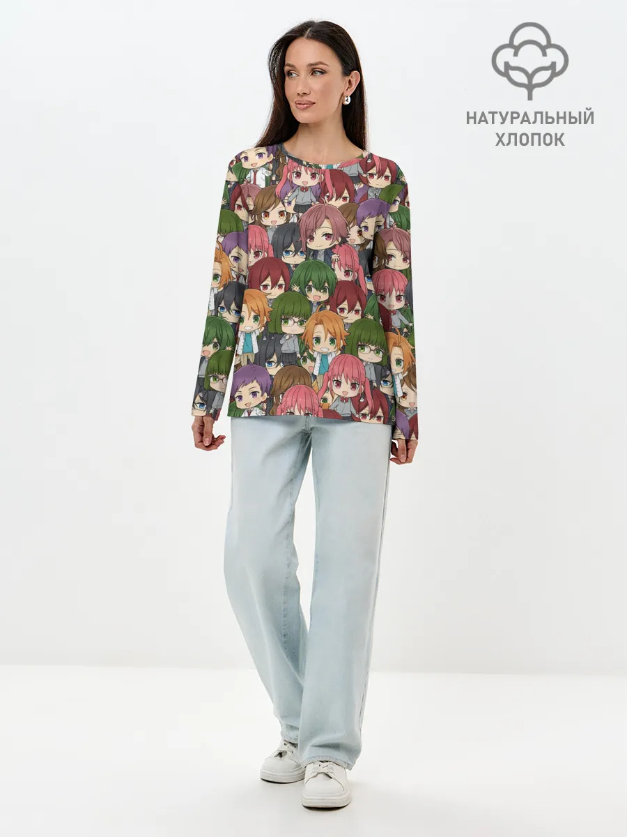 Лонгслив женский. Хлопок / Horimiya Chibi