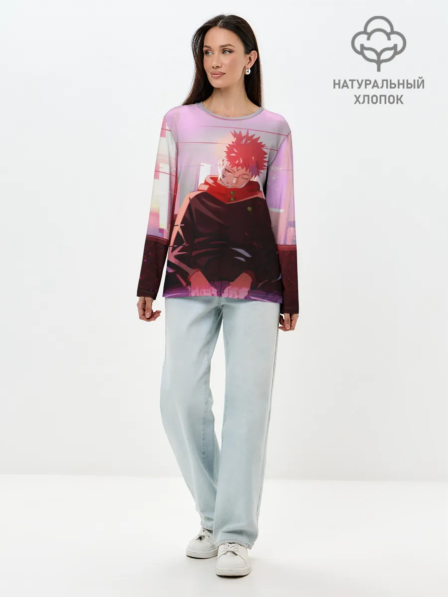 Лонгслив женский. Хлопок / JUJUTSU KAISEN | МАГИЧЕСКАЯ БИ