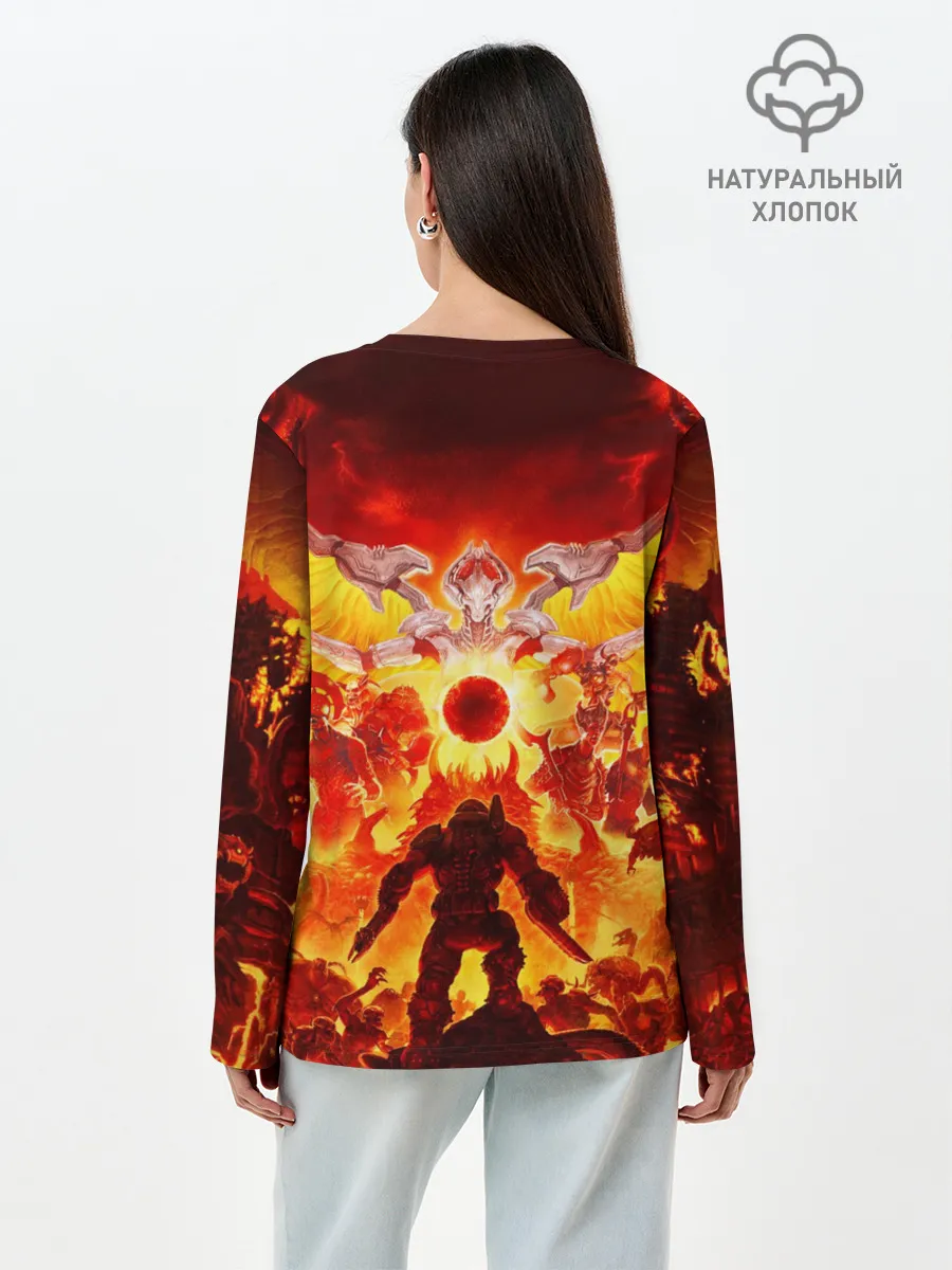 Лонгслив женский. Хлопок / DOOM