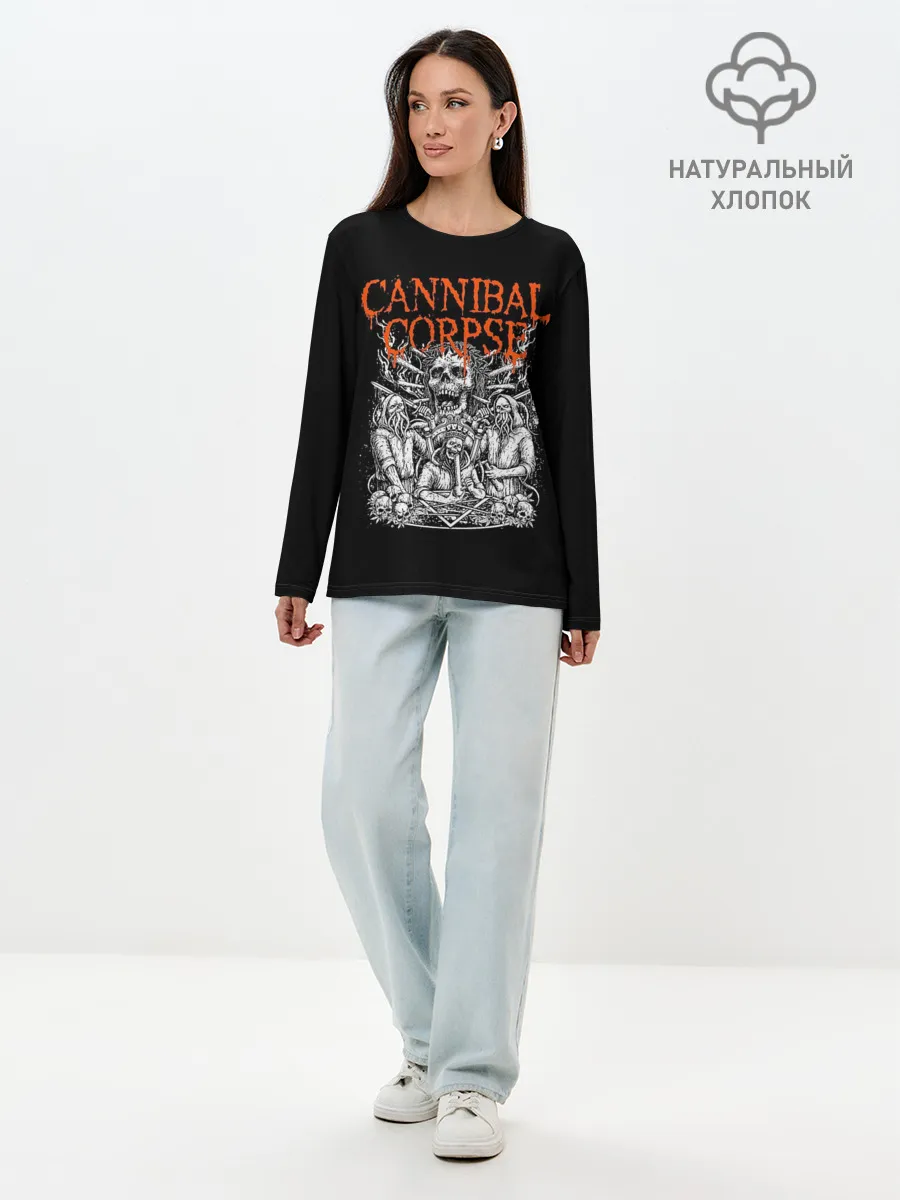 Лонгслив женский. Хлопок / Cannibal Corpse