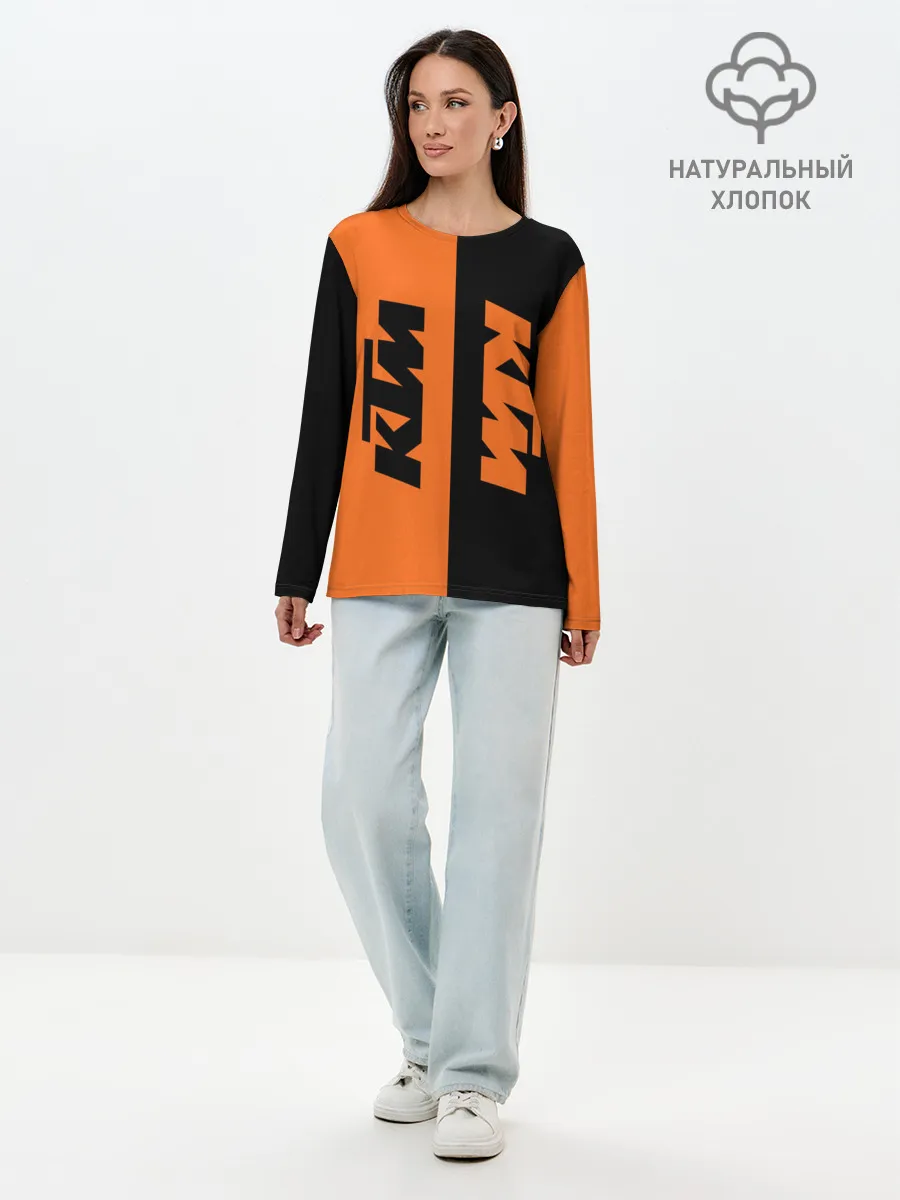 Лонгслив женский. Хлопок / KTM | КТМ