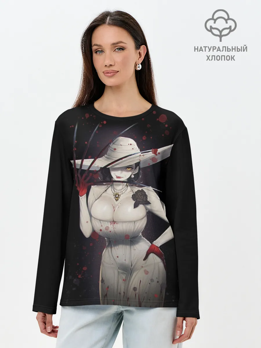 Лонгслив женский. Хлопок / Леди Димитреску