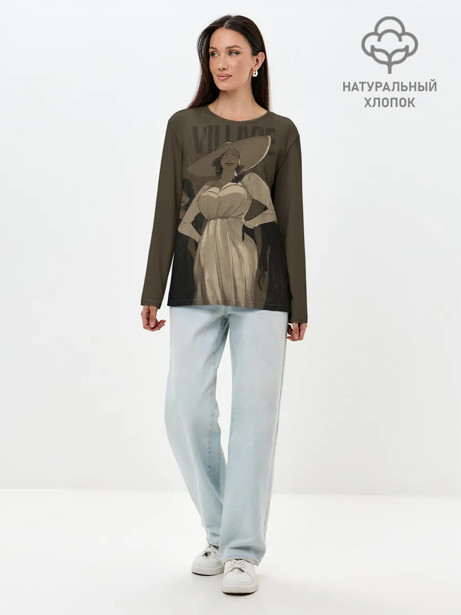 Лонгслив женский. Хлопок / Леди Димитреску