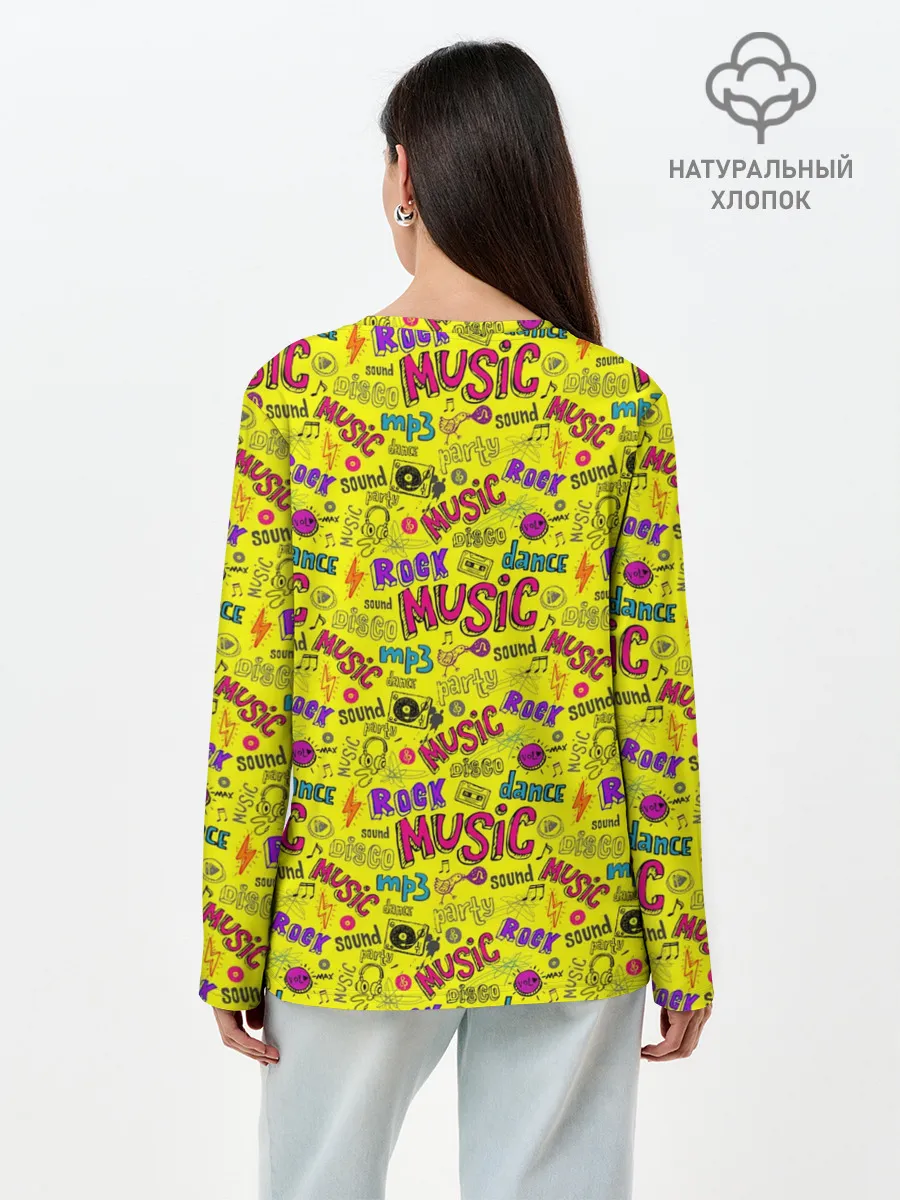 Лонгслив женский. Хлопок / Rock