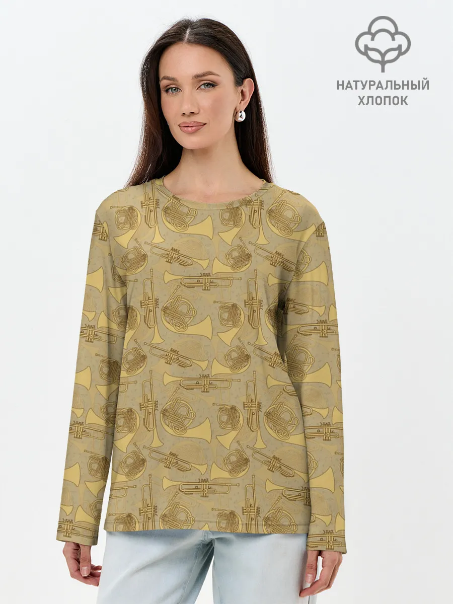 Лонгслив женский. Хлопок / Джаз