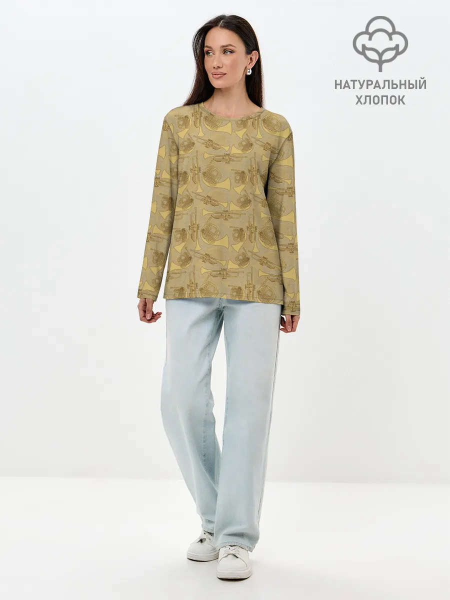 Лонгслив женский. Хлопок / Джаз
