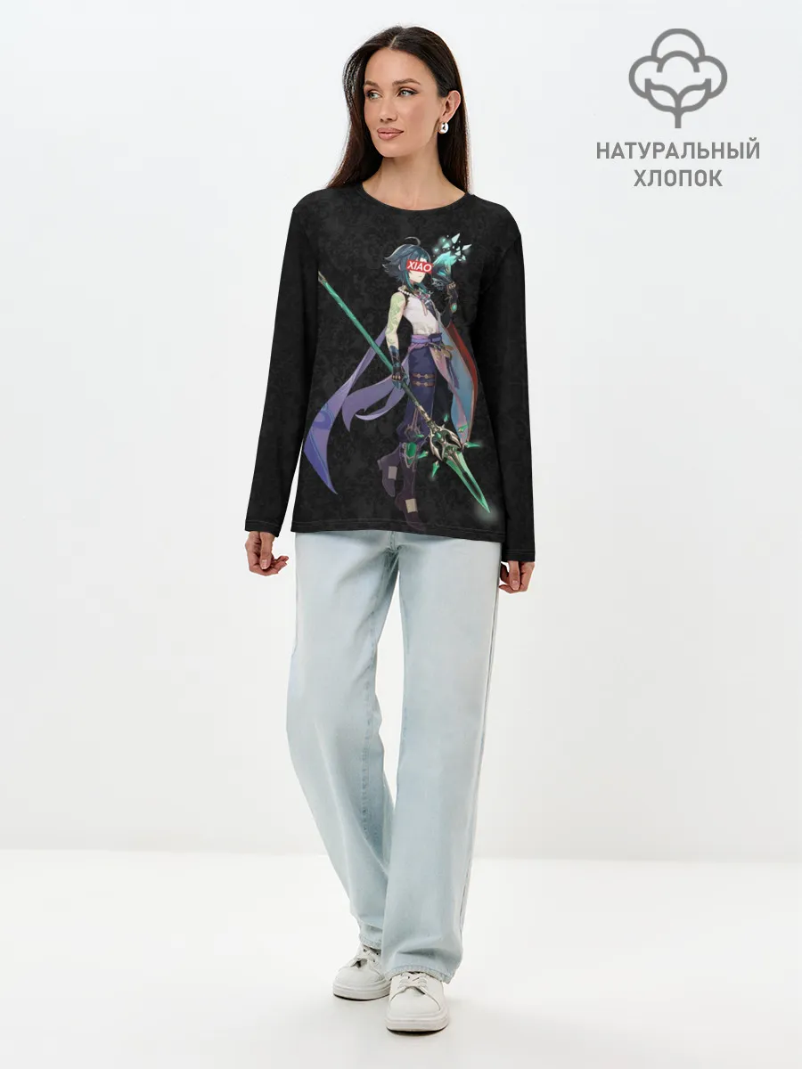 Лонгслив женский. Хлопок / Genshin Impact XIAO