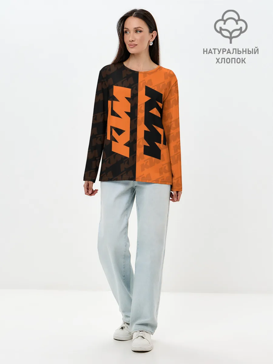 Лонгслив женский. Хлопок / KTM | КТМ