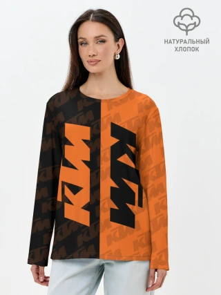 Лонгслив женский. Хлопок / KTM | КТМ
