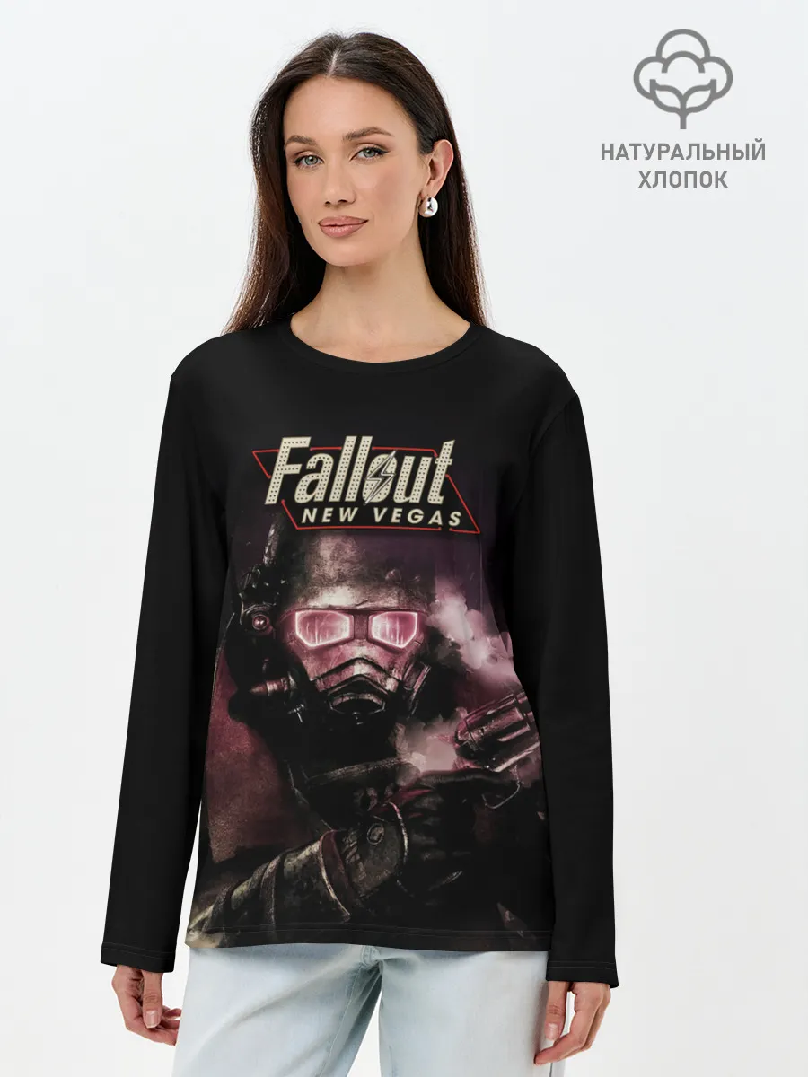 Лонгслив женский. Хлопок / Фаллаут Нью Вегас