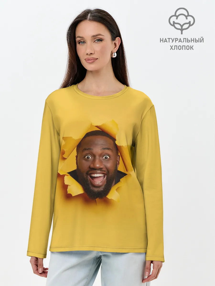 Лонгслив женский. Хлопок / Hi