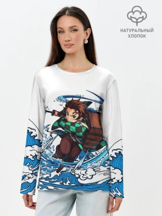 Лонгслив женский. Хлопок / ТАНДЖИРО