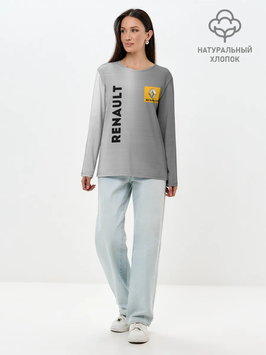 Лонгслив женский. Хлопок / Renault | Сталь