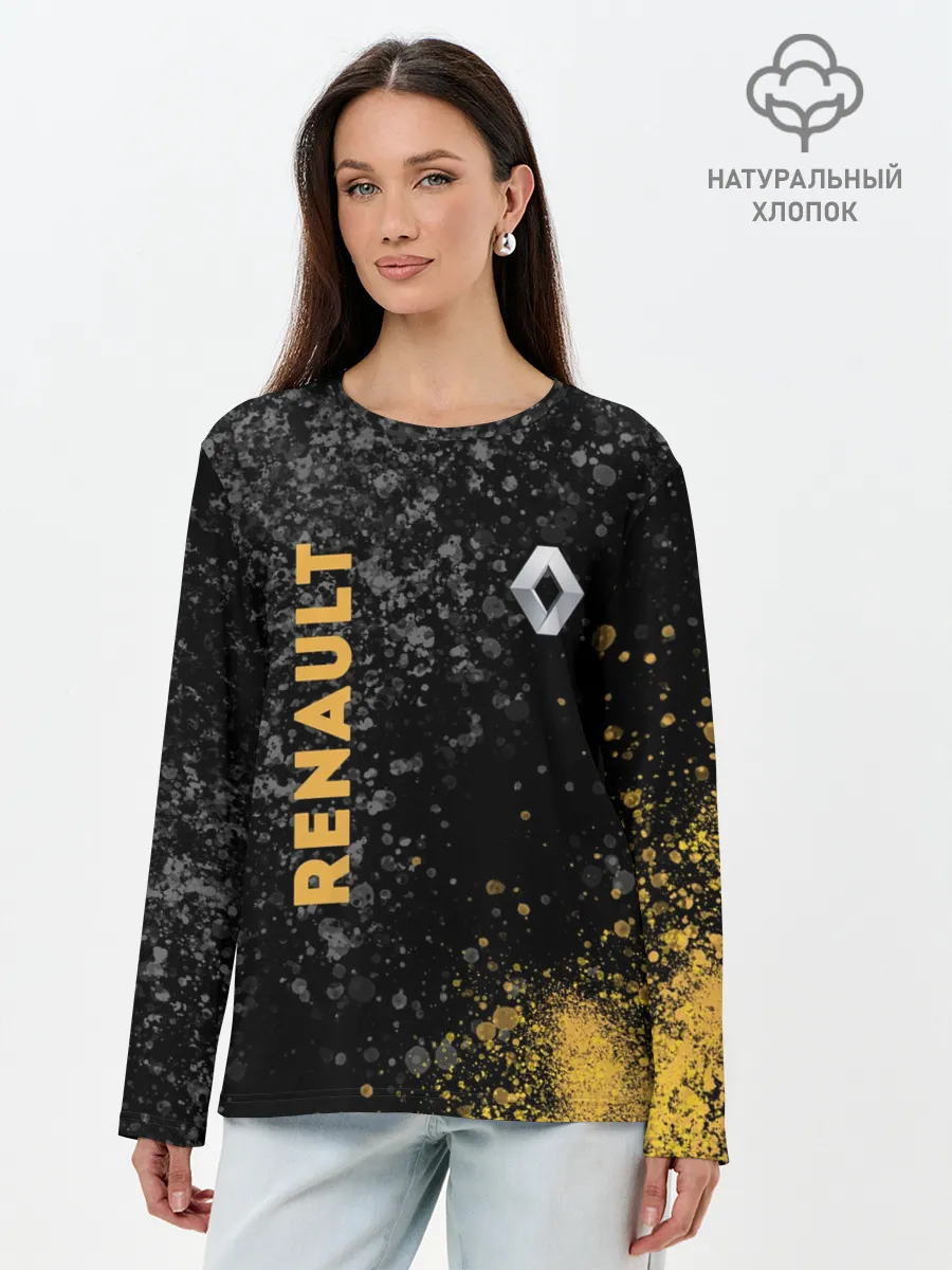 Лонгслив женский. Хлопок / Renault | Брызги