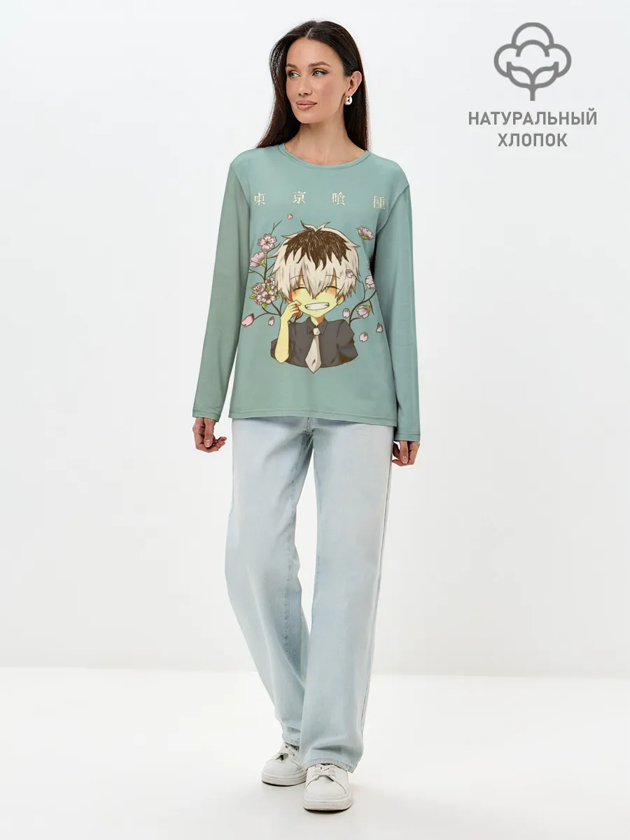 Лонгслив женский. Хлопок / Милашка Канеки