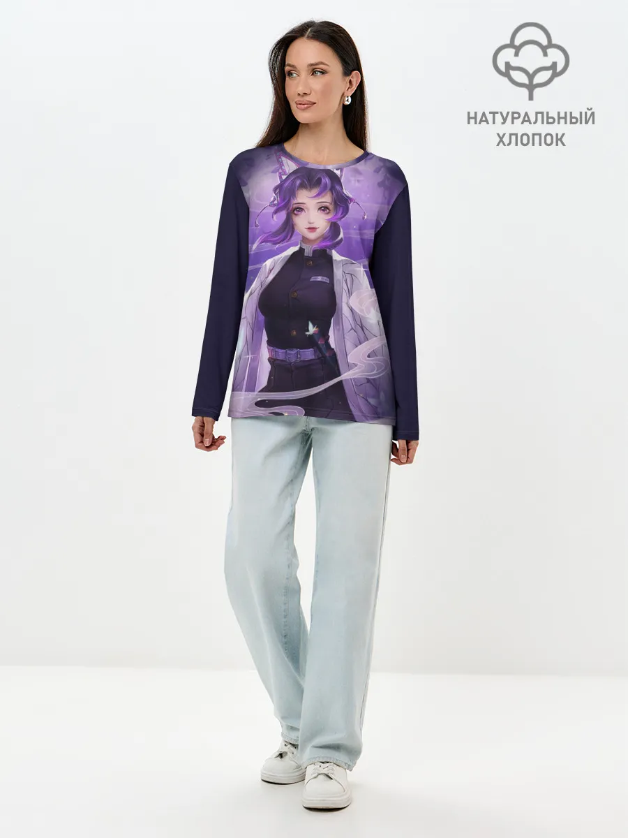 Лонгслив женский. Хлопок / КЛИНОК РАССЕКАЮЩИЙ ДЕМОНОВ