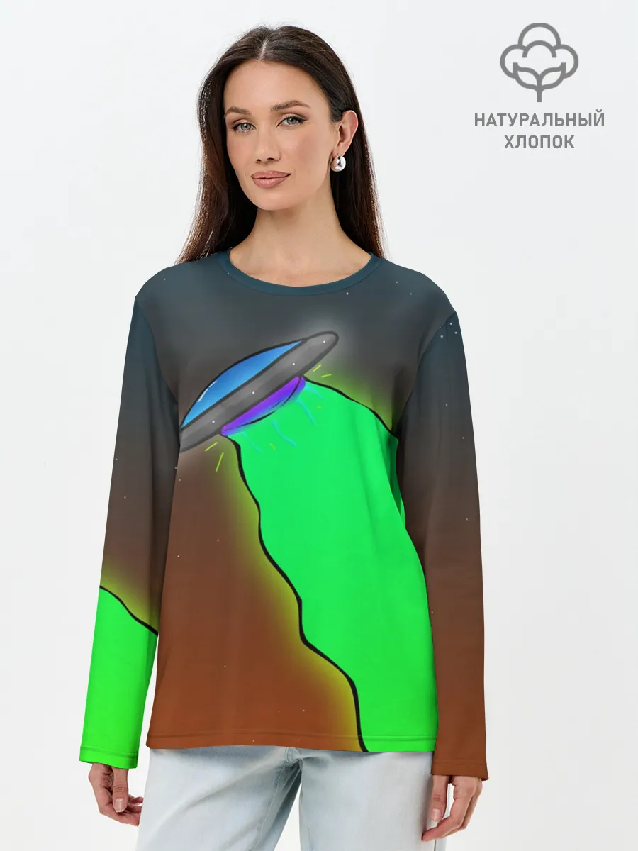 Лонгслив женский. Хлопок / НЛО