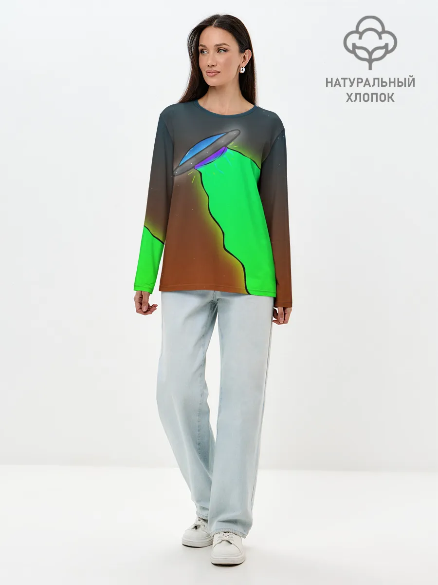 Лонгслив женский. Хлопок / НЛО