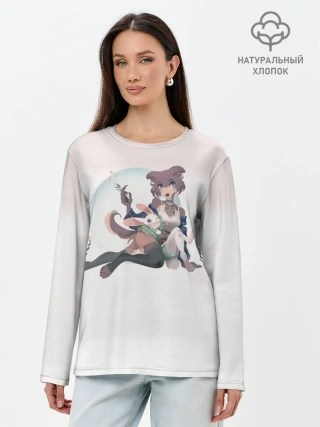 Лонгслив женский. Хлопок / Джуно и Хару