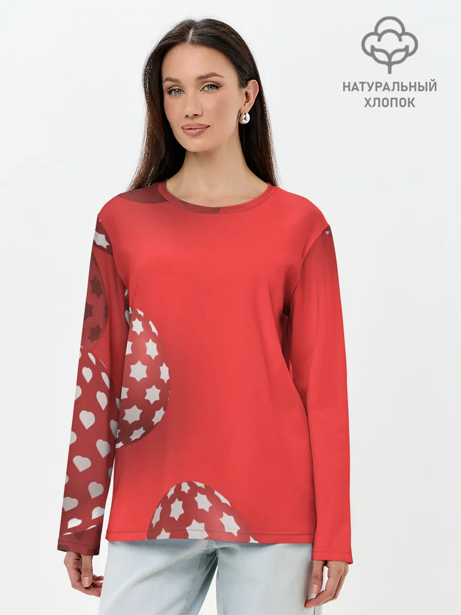 Лонгслив женский. Хлопок / Пасха