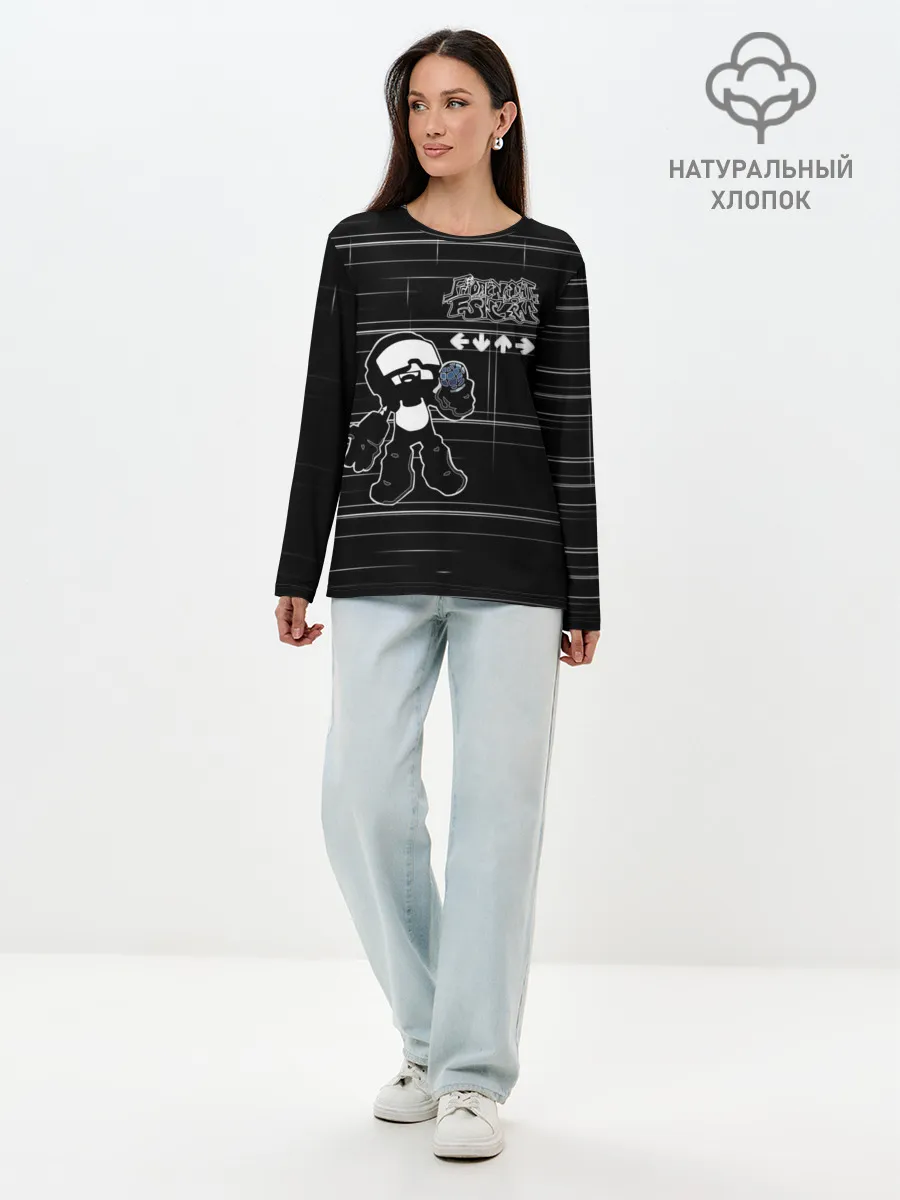 Лонгслив женский. Хлопок / tankmen friday night funkin