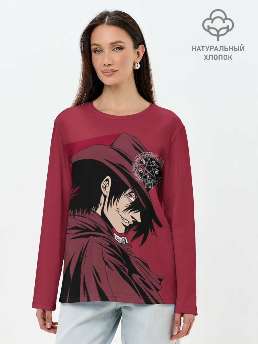 Лонгслив женский. Хлопок / Алукард