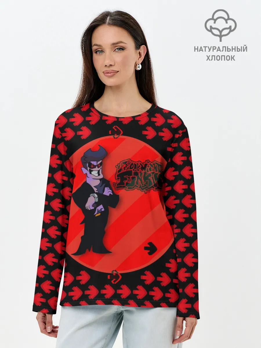 Лонгслив женский. Хлопок / Чувак из Friday Night Funkin