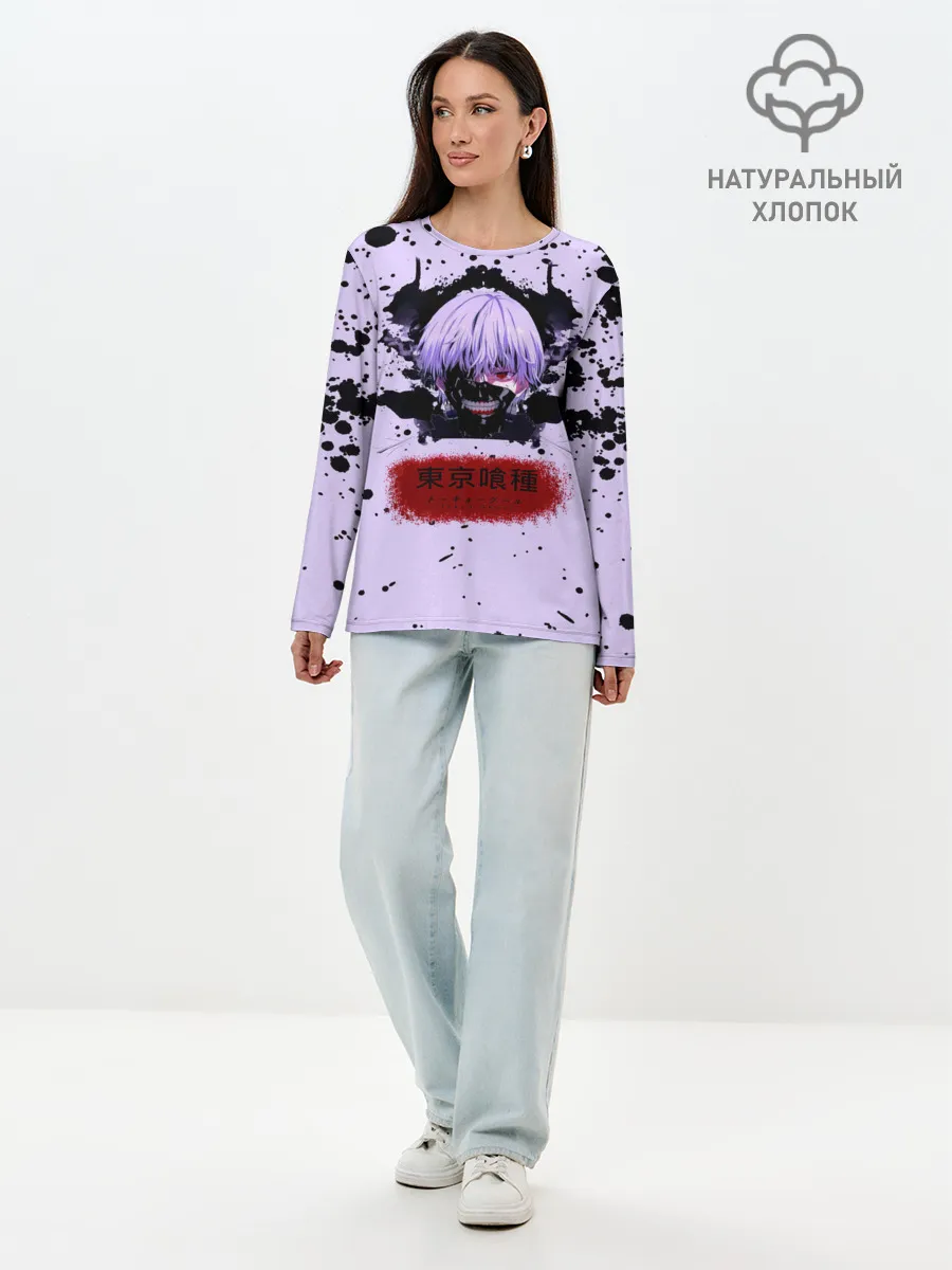 Лонгслив женский. Хлопок / Канеки Кан