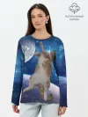 Лонгслив женский. Хлопок / Кисулькин в космосе
