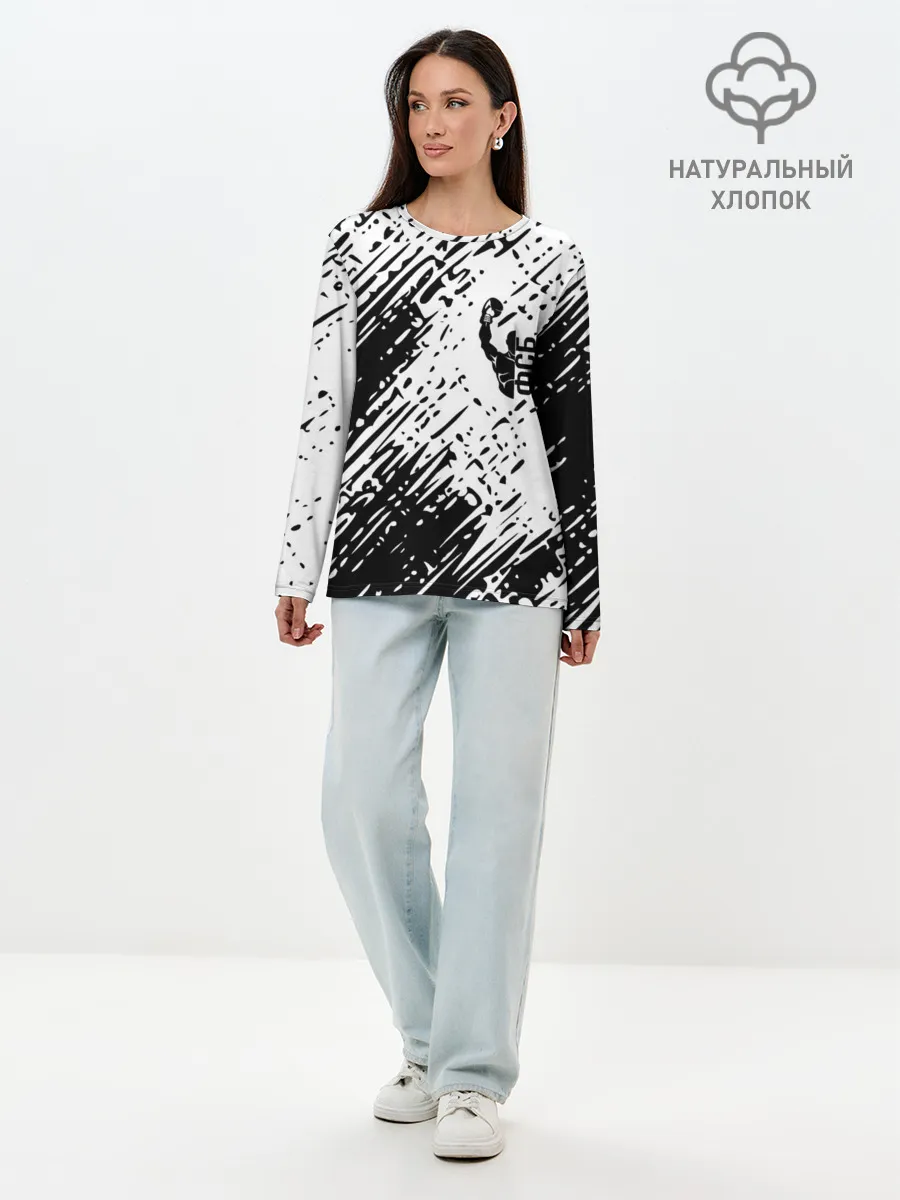 Лонгслив женский. Хлопок / спорт фсб