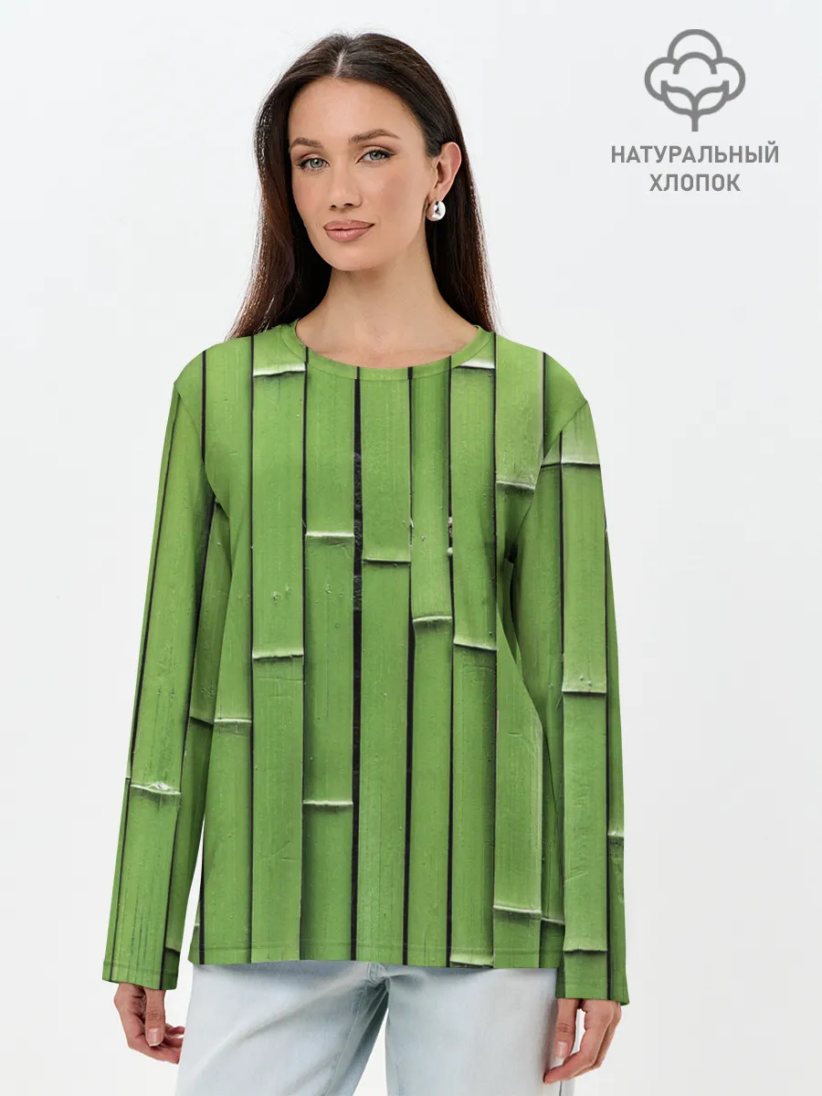 Лонгслив женский. Хлопок / Бамбук