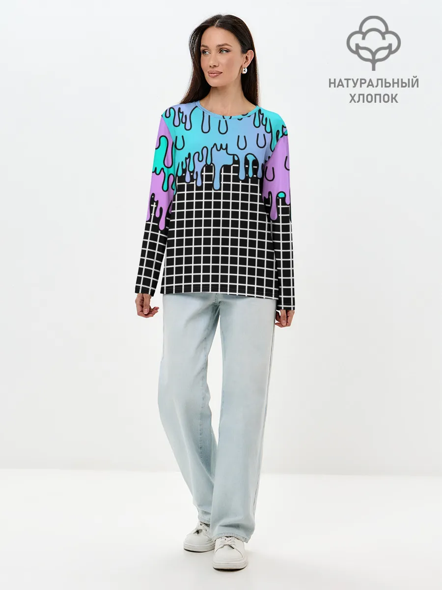 Лонгслив женский. Хлопок / Beach MIami