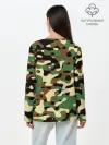 Лонгслив женский. Хлопок / Камуфляж