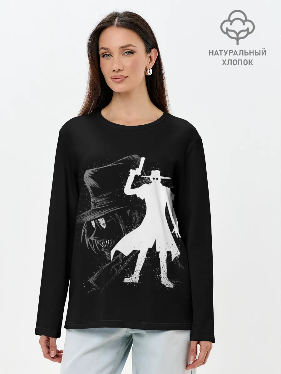 Лонгслив женский. Хлопок / Силуэт Hellsing