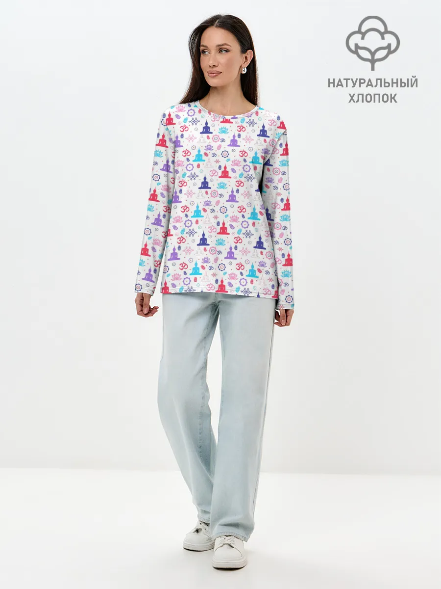 Лонгслив женский. Хлопок / Yoga