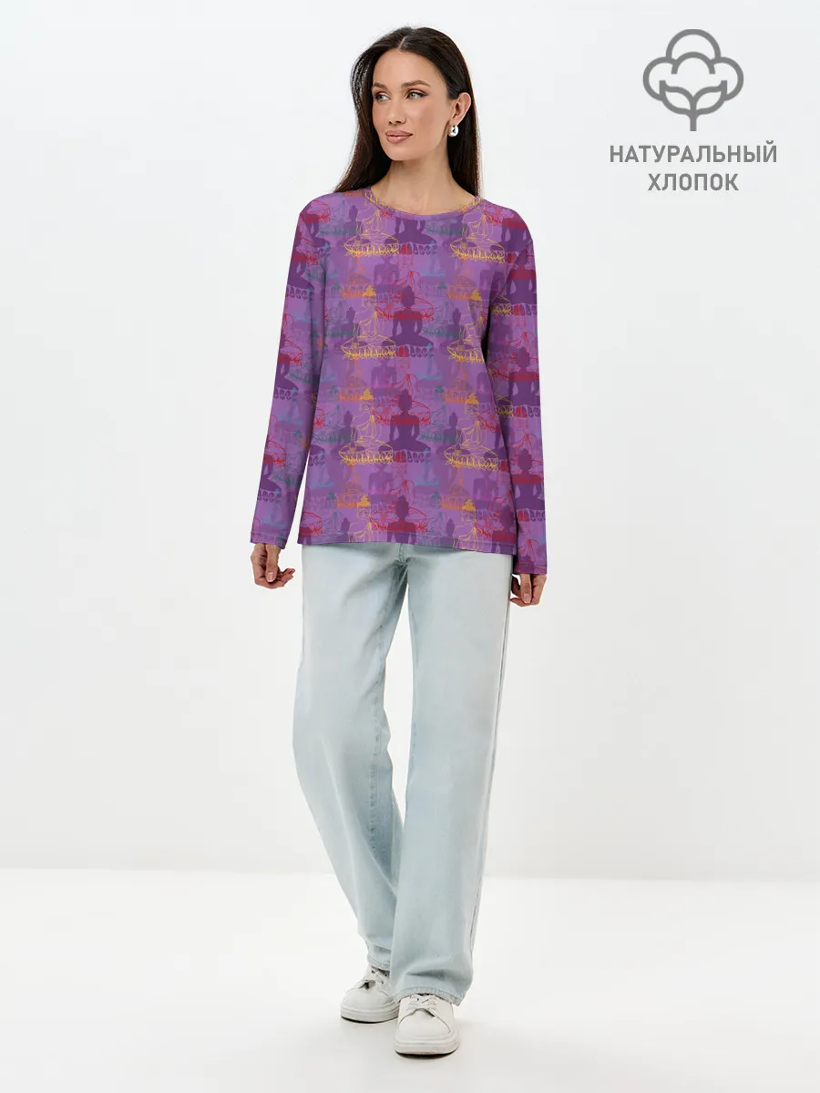 Лонгслив женский. Хлопок / Йога