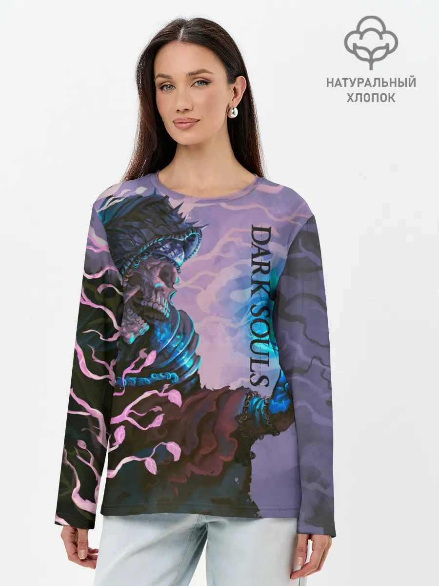 Лонгслив женский. Хлопок / Тёмная душа