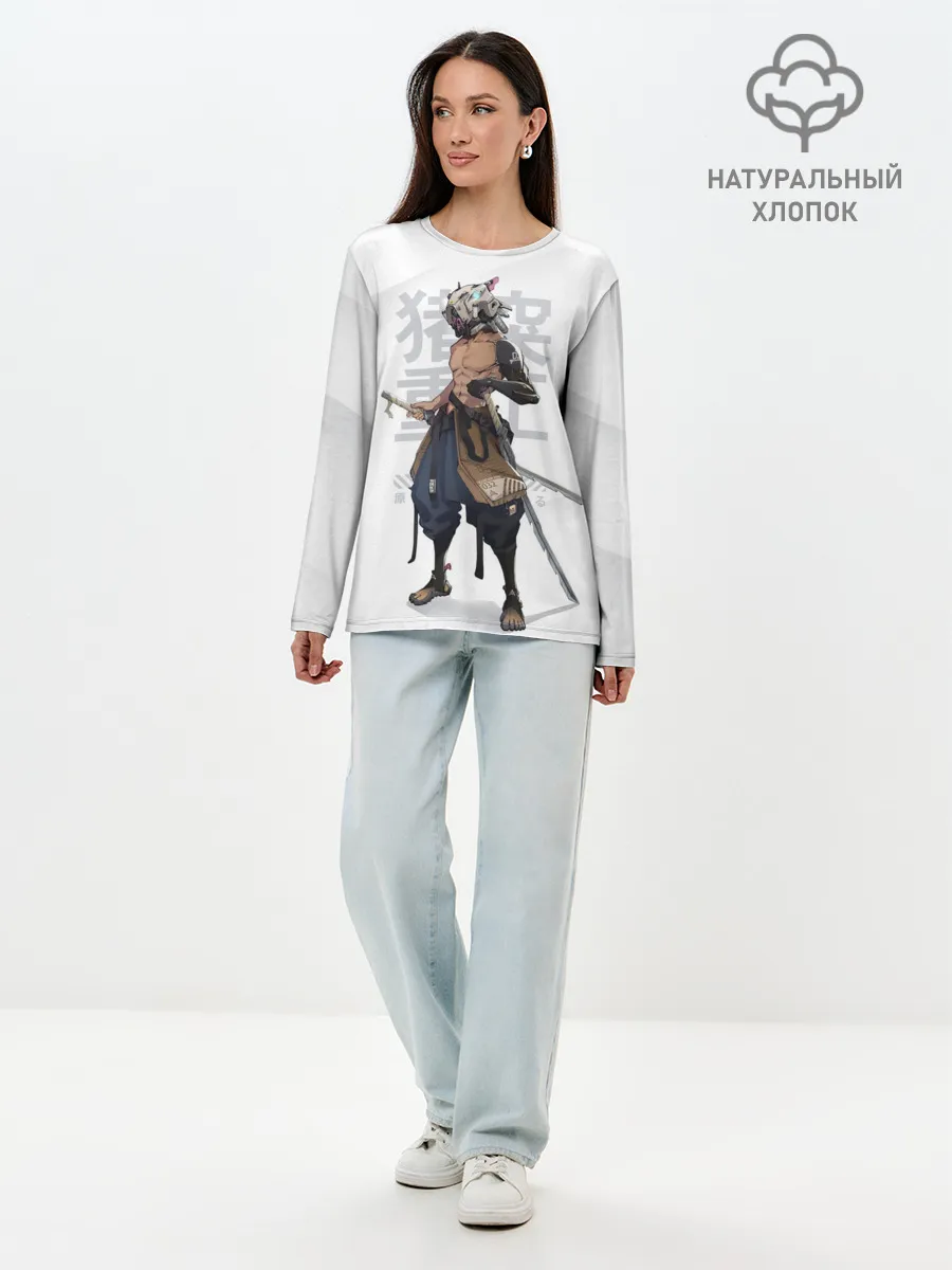 Лонгслив женский. Хлопок / Иноске Хашибира клинок