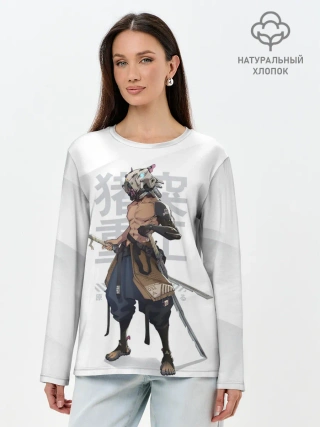 Лонгслив женский. Хлопок / Иноске Хашибира клинок