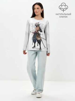 Лонгслив женский. Хлопок / Иноске Хашибира клинок