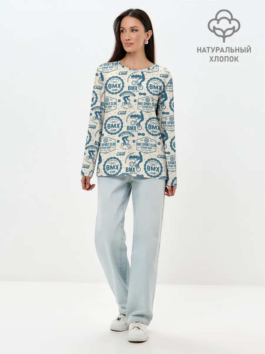 Лонгслив женский. Хлопок / BMX