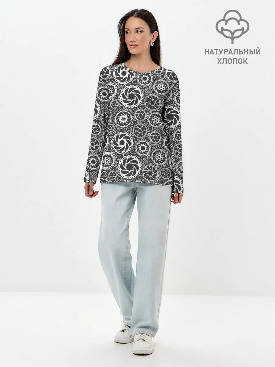 Лонгслив женский. Хлопок / Детали Велосипеда