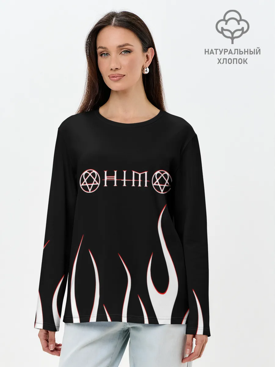 Лонгслив женский. Хлопок / HIM.