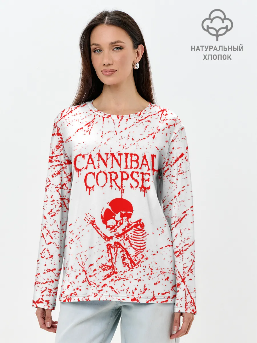 Лонгслив женский. Хлопок / cannibal corpse