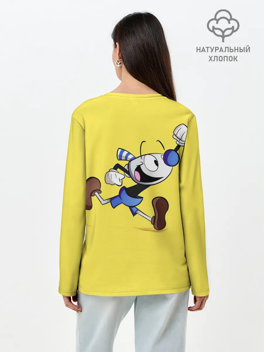 Лонгслив женский. Хлопок / CUPHEAD|