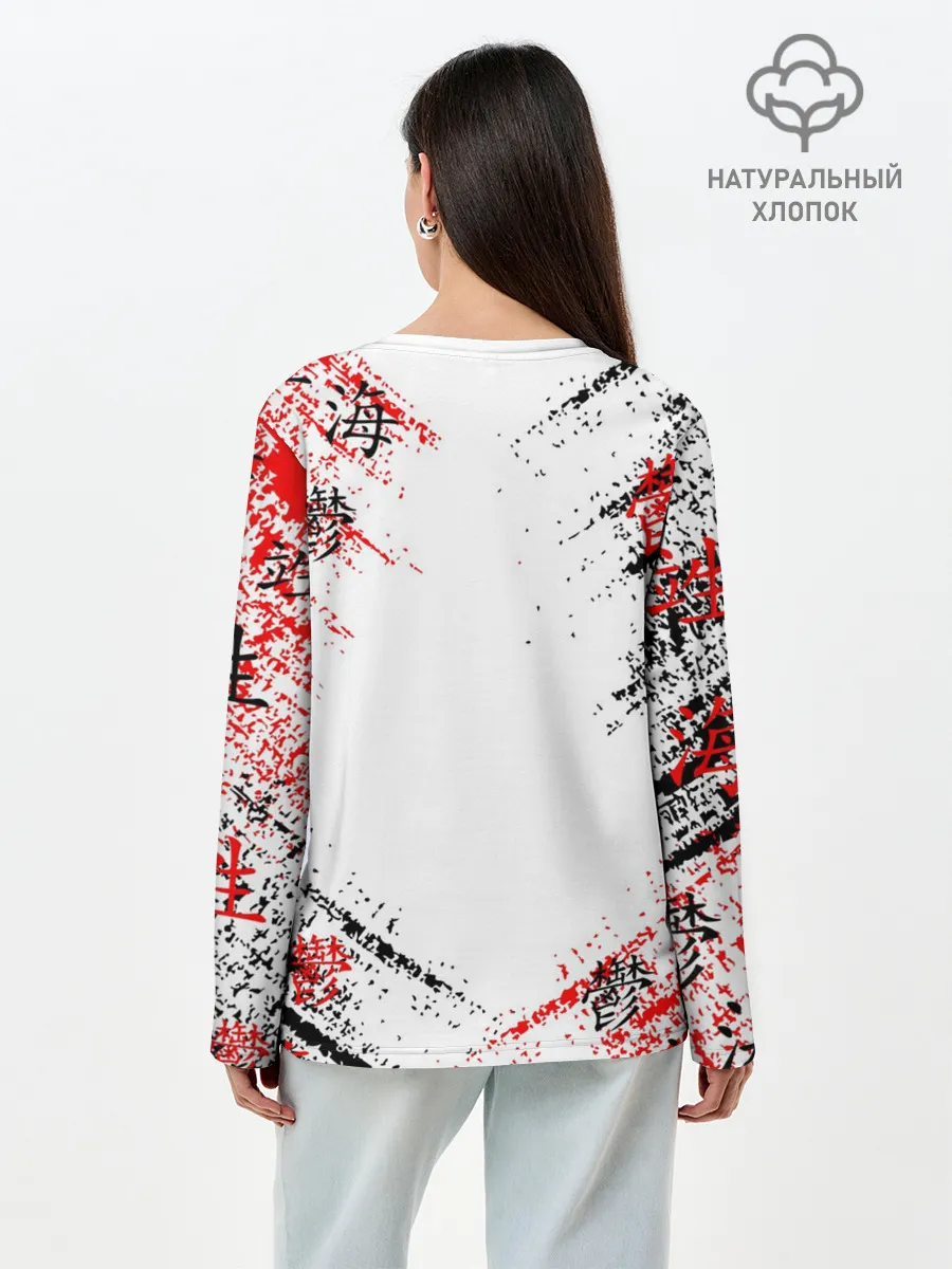 Лонгслив женский. Хлопок / Силует Токийского Гуля