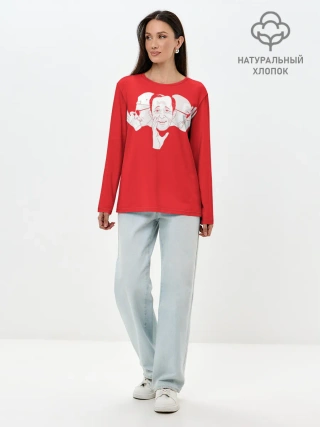 Лонгслив женский. Хлопок / КРОВОСТОК