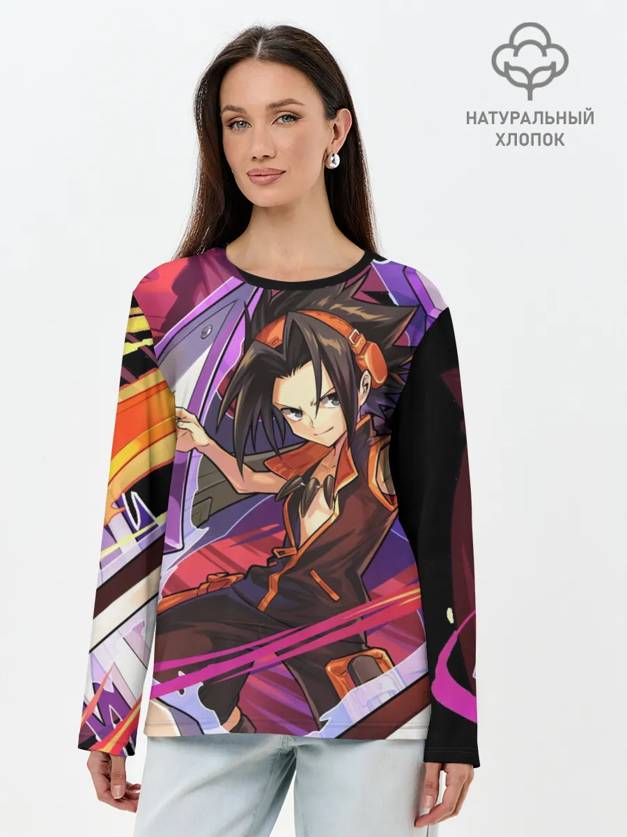 Лонгслив женский. Хлопок / Шаман Кинг